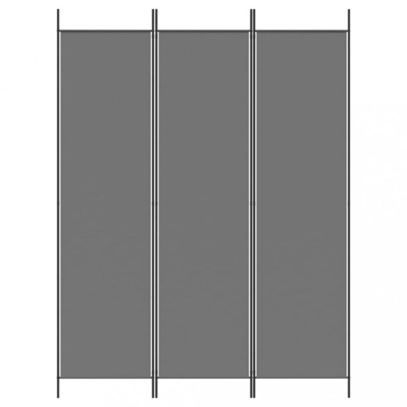 3 paneles antracitszürke szövet térelválasztó 150 x 200 cm