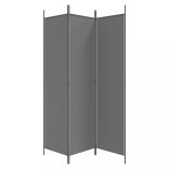 3 paneles antracitszürke szövet térelválasztó 150 x 200 cm