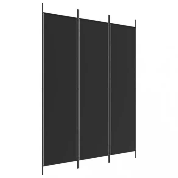 3 paneles fekete szövet térelválasztó 150 x 200 cm