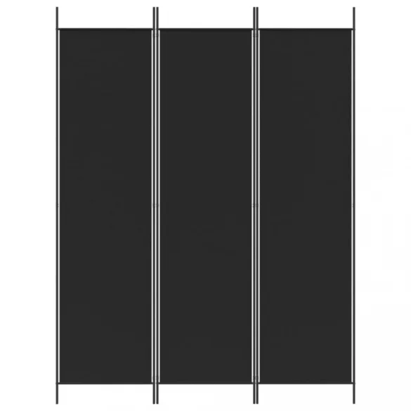 3 paneles fekete szövet térelválasztó 150 x 200 cm