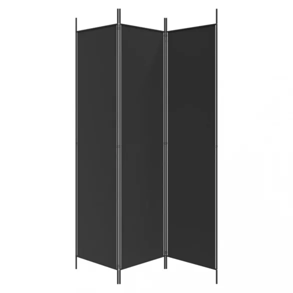 3 paneles fekete szövet térelválasztó 150 x 200 cm