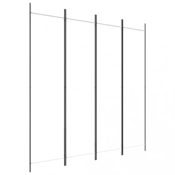 4 paneles fehér szövet térelválasztó 200 x 200 cm