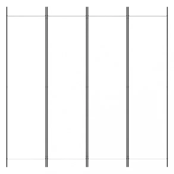 4 paneles fehér szövet térelválasztó 200 x 200 cm