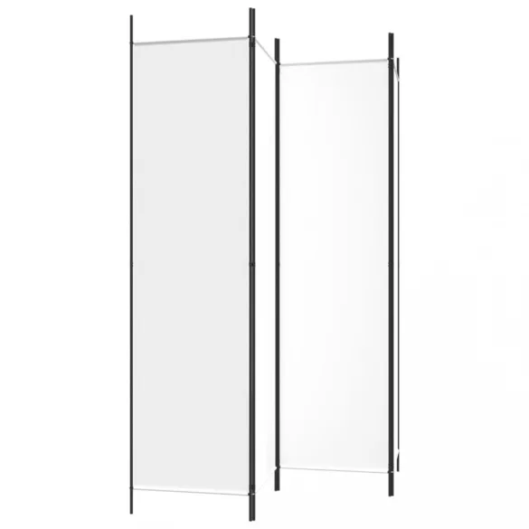 4 paneles fehér szövet térelválasztó 200 x 200 cm