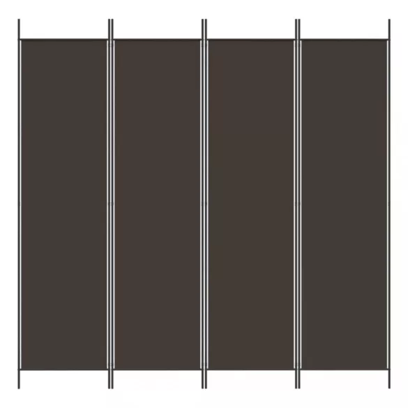 4 paneles barna szövet paraván 200x200 cm