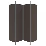 4 paneles barna szövet paraván 200x200 cm