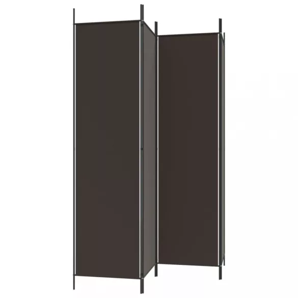 4 paneles barna szövet paraván 200x200 cm