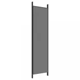 4 paneles antracitszürke szövet térelválasztó 200x200 cm
