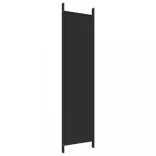 4 paneles fekete szövet térelválasztó 200 x 200 cm