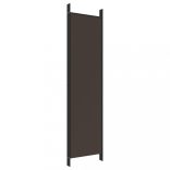 5 paneles barna szövet paraván 250x200 cm