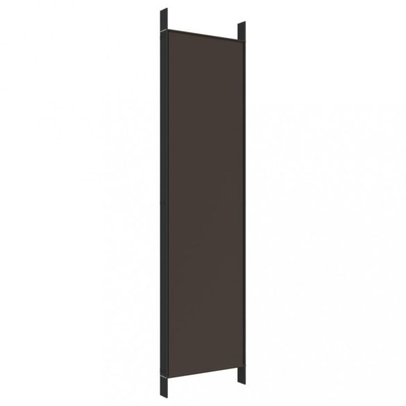 5 paneles barna szövet paraván 250x200 cm