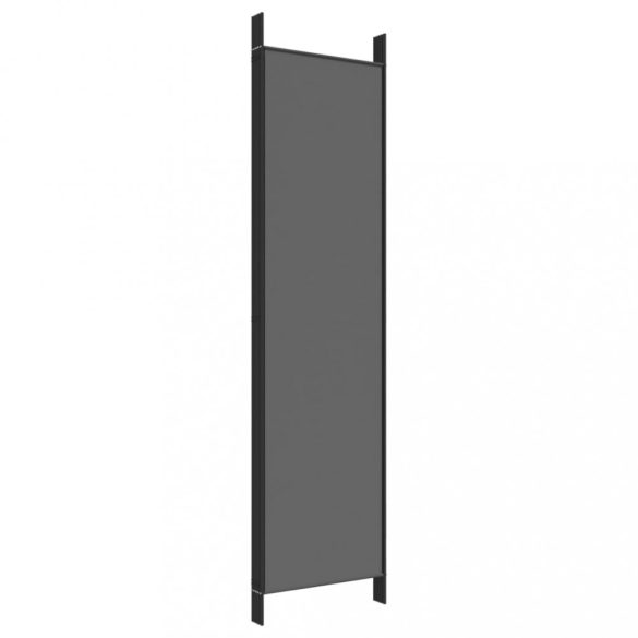 5 paneles antracitszürke szövet térelválasztó 250x200 cm
