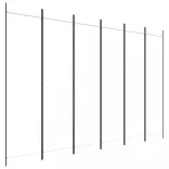 6 paneles fehér szövet térelválasztó 300x200 cm