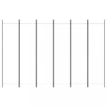 6 paneles fehér szövet térelválasztó 300x200 cm