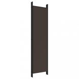 6 paneles barna szövet paraván 300x200 cm