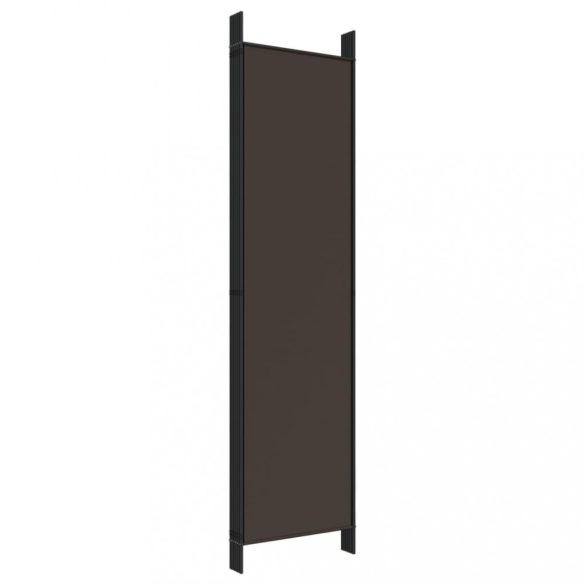 6 paneles barna szövet paraván 300x200 cm