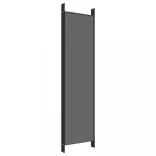6 paneles antracitszürke szövet térelválasztó 300x200 cm