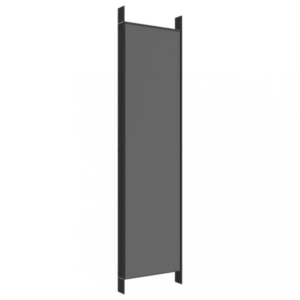 6 paneles antracitszürke szövet térelválasztó 300x200 cm