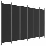 6 paneles fekete szövet térelválasztó 300x200 cm