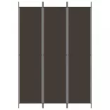 3 paneles barna szövet paraván 150x220 cm