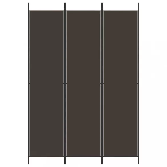 3 paneles barna szövet paraván 150x220 cm