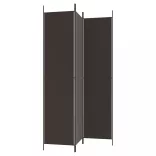 3 paneles barna szövet paraván 150x220 cm