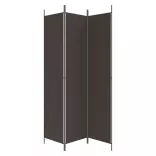 3 paneles barna szövet paraván 150x220 cm