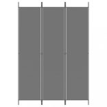 3 paneles antracitszürke szövet térelválasztó 150 x 220 cm