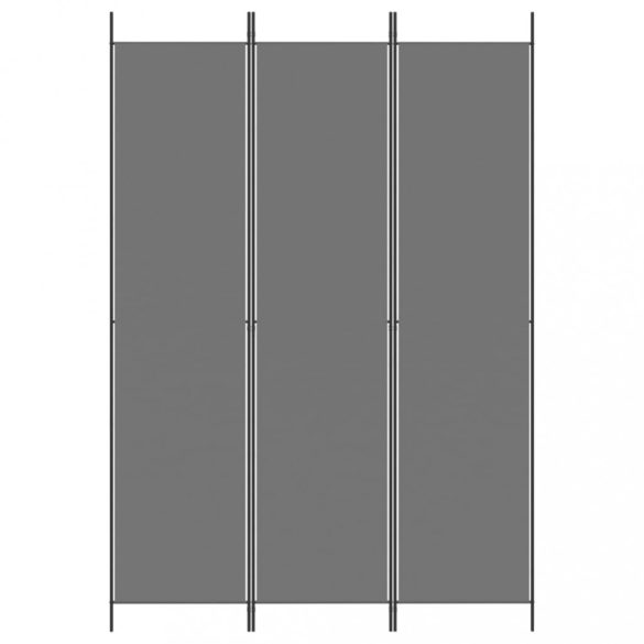 3 paneles antracitszürke szövet térelválasztó 150 x 220 cm