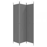 3 paneles antracitszürke szövet térelválasztó 150 x 220 cm