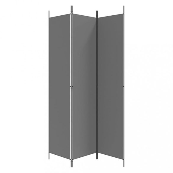 3 paneles antracitszürke szövet térelválasztó 150 x 220 cm