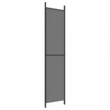 3 paneles antracitszürke szövet térelválasztó 150 x 220 cm