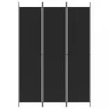 3 paneles fekete szövet térelválasztó 150x220 cm