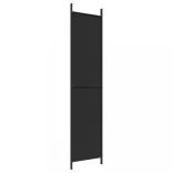 3 paneles fekete szövet térelválasztó 150x220 cm