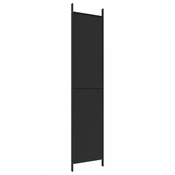 3 paneles fekete szövet térelválasztó 150x220 cm