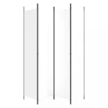 4 paneles fehér szövet térelválasztó 200x220 cm