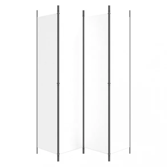 4 paneles fehér szövet térelválasztó 200x220 cm
