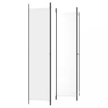 4 paneles fehér szövet térelválasztó 200x220 cm