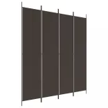4 paneles barna szövet paraván 200x220 cm