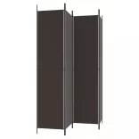 4 paneles barna szövet paraván 200x220 cm
