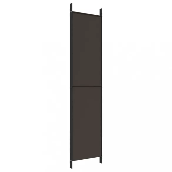 4 paneles barna szövet paraván 200x220 cm