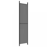 4 paneles antracitszürke szövet térelválasztó 200x220 cm