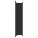 4 paneles fekete szövet térelválasztó 200x220 cm