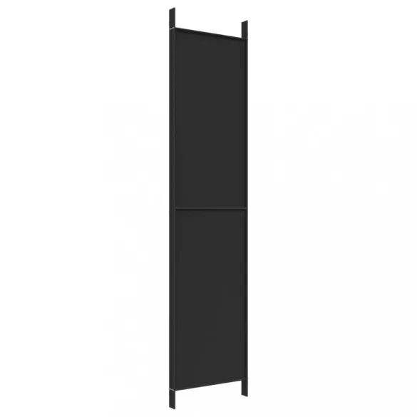 4 paneles fekete szövet térelválasztó 200x220 cm