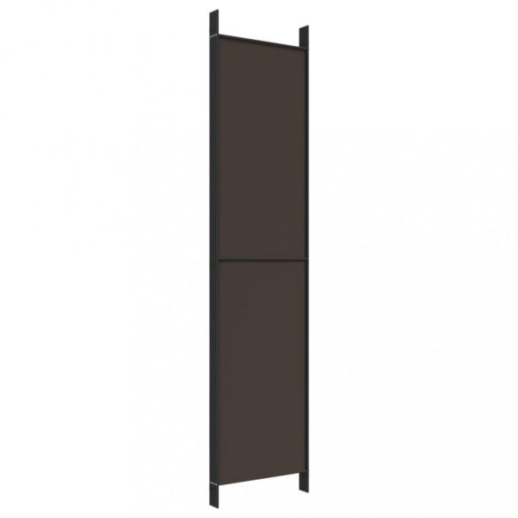 5 paneles barna szövet paraván 250 x 220 cm