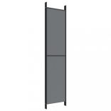 5 paneles antracitszürke szövet térelválasztó 250 x 220 cm