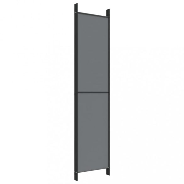 5 paneles antracitszürke szövet térelválasztó 250 x 220 cm