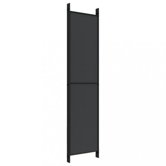 5 paneles fekete szövet térelválasztó 250x220 cm