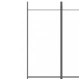 6 paneles fehér szövet térelválasztó 250 x 220 cm