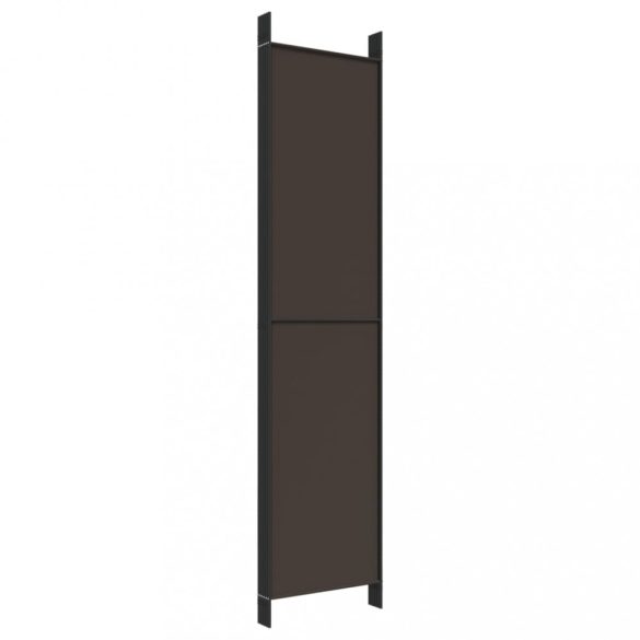 6 paneles barna szövet paraván 300 x 220 cm